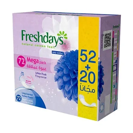 FRESHDAYS LONG  SCENTED 6 X (52 +20 ) 72 1 Pack