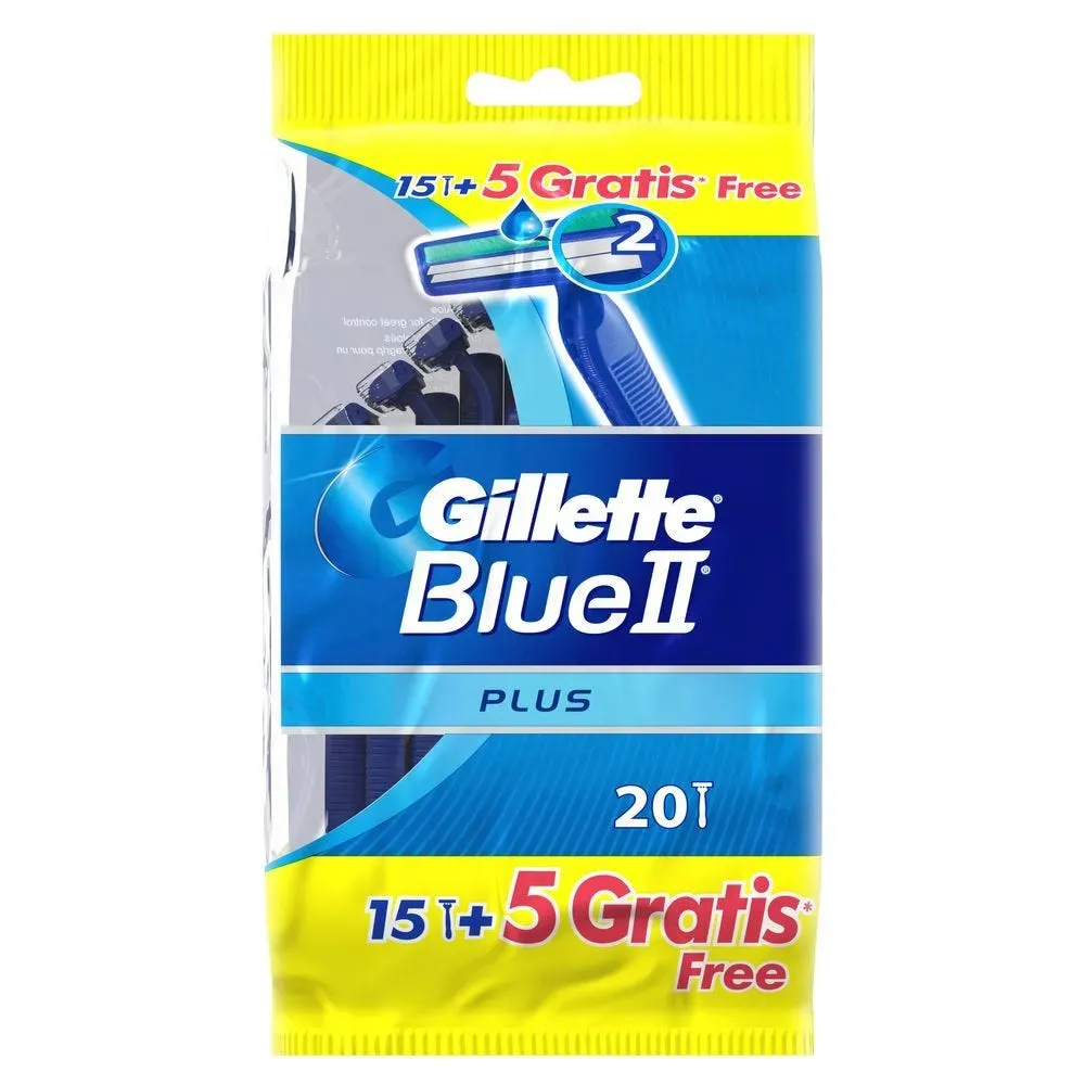 GILLETTE BLUE II PLUS 15 + 5 FREE 