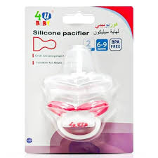 4U BABY SILICONE PACIFIER STEP-2 6-9 MONTHS BPA FREE FYC026M