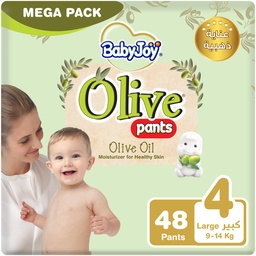 BABY JOY OLIVE PANTS LARGE NO 4   3 X 48 1 Pack
