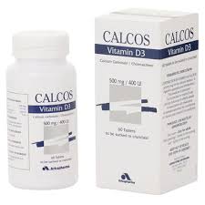 CALCOS VIT D3 400 IU / CALCIUM 500 MG 60 CHW TAB