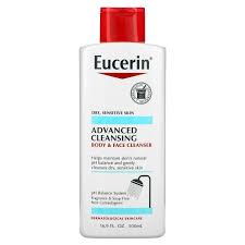EUCERIN DRY,SENSITIVE SKIN ADVANCED CLEANSING BODY , FACE CLEANSER 500 ML