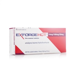 EXFORGE HCT 10 MG/160 MG / 25 MG 28 TABLETS