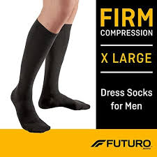 FUTURO DRESS SOCKS OVER CALF MED BROWN 71035-1194