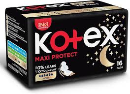 KOTEX MAXI NIGHT TIME WHITE 16 X 5 1 Pack