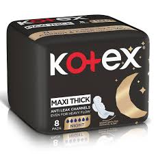 KOTEX MAXI NIGHT TIME WITH WINGS 10 X 8 1 Pack