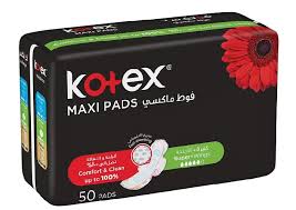 KOTEX MAXI SUPER +WINGS 50 PAD 4 X 50 COCO 1 Pack