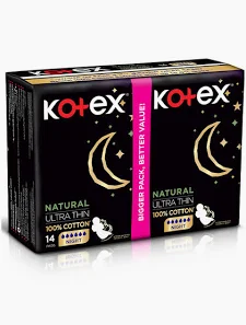 KOTEX UT NIGHT + NATURAL 16 X 14 1 Pack