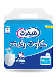 لايف فري كلوت رفيع عالي الامتصاص مقاس XL 4 × 14 عبوة واحدة