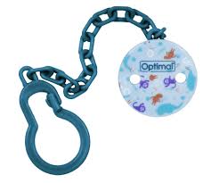 OPTIMAL PACIFIER HOLDER CLIP 0-16M OPB 1042 BLUE