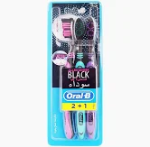 ORAL B ALLROUNDER BLACK T/B MED 2+1