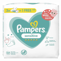 PAMPERS SENSITIVE WIPS 3 (3+1) 56 WIP 1 Pack