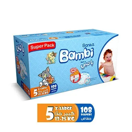 BAMBI NO XL 5 JUNIOR 13-25 KG 108 Diaper 1 Pack  