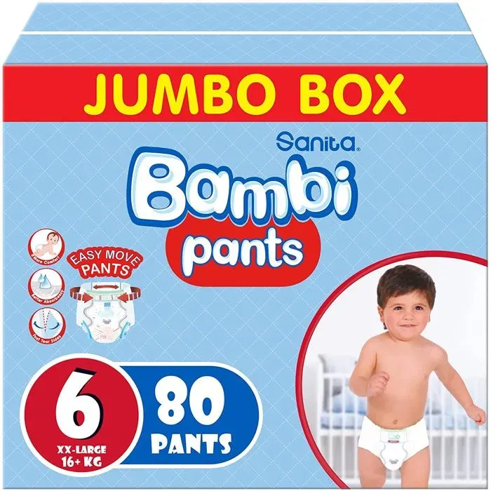 BAMBI PANTS XXL NO6 80 Diaper 1 Pack  