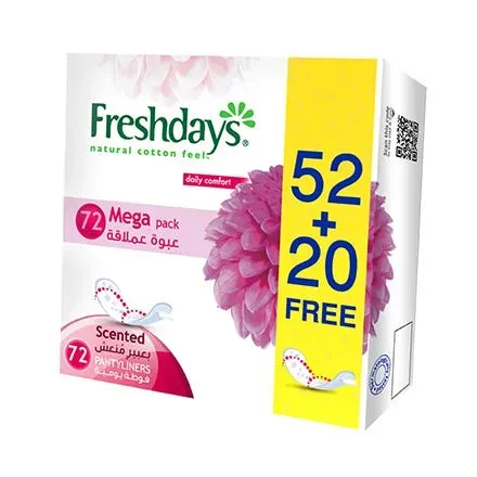 FRESHDAYS   SCENTED 6 X (52 +20 ) 72 1 Pack