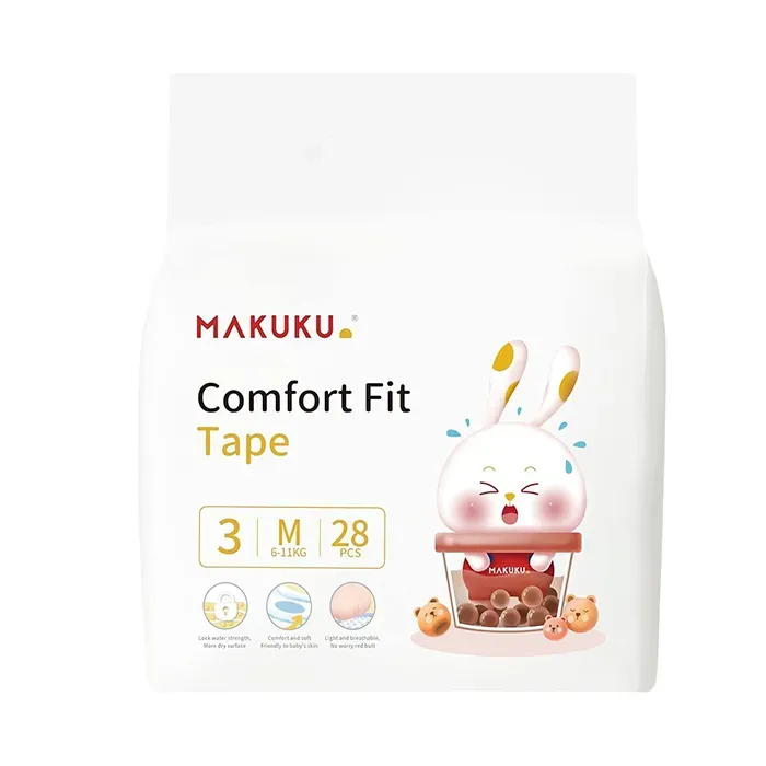 MAKUKU COMFORT FIT TAPE NO-3 M (6-11 KG) 28 DIAPERS 8925 1 Pack