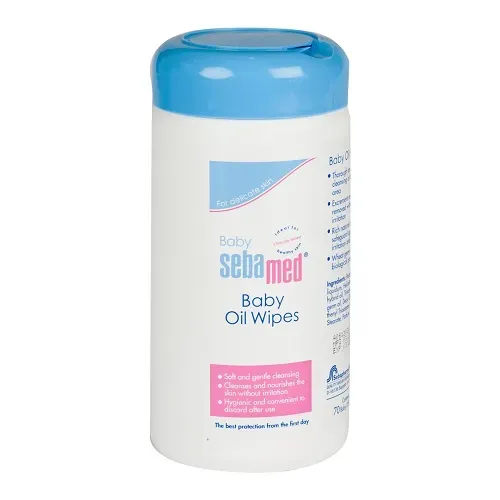 SEBAMED BABY OIL WIPES 70 PCS