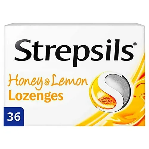 Strepsils Cough Drop Honey & Lemon 36 Pieces