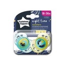 TOMMEE NIGHT TIME SOOTHERS 18 - 36M 2PCS