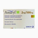 AMARYL M 2 MG / 500 MG 30 TAB