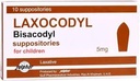 LAXOCODYL 10 MG ADULT 10 SUPP