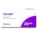 LORVAST 20 MG 30 TAB