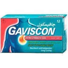 GAVISCON EXTRA STRENGTH PEPERMINT 12 TAB