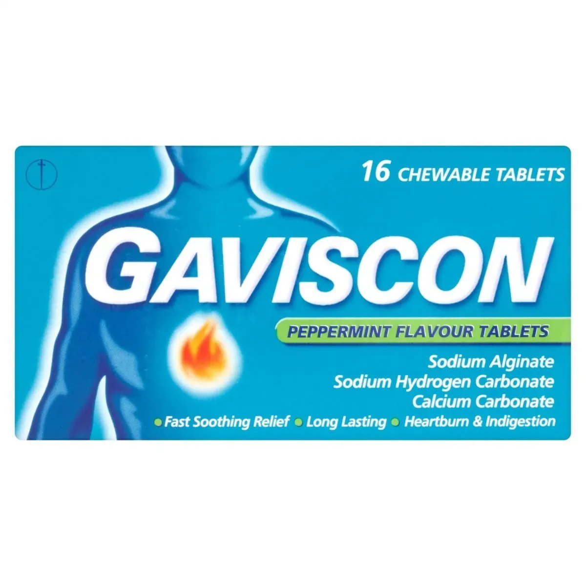 Gaviscon Antiulcerants Mint Flavour 16 Pieces