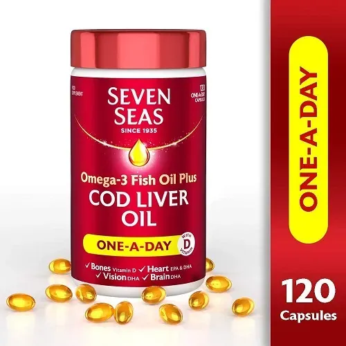 Seven Seas Dietary Supplement Cod Liver Oil 120 Pieces
